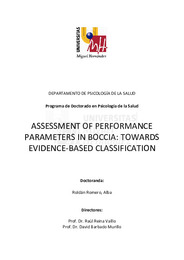 ASSESSMENT OF PERFORMANCE PARAMETERS IN BOCCIA TOWARDS EVIDENCE